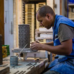 Richard Miller in his workshop 2017